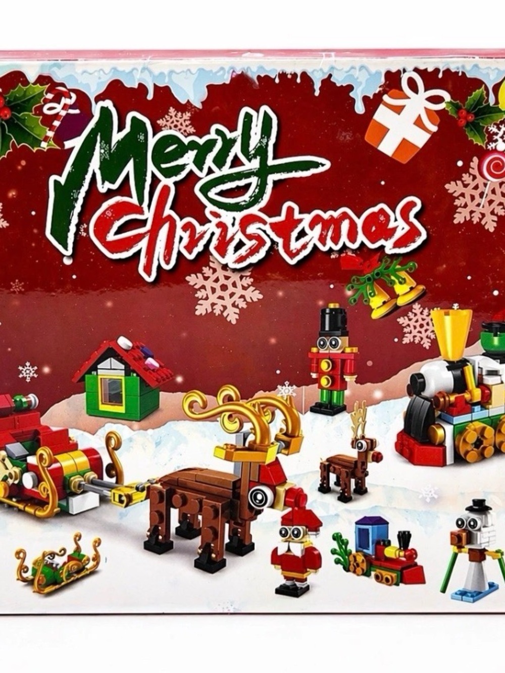 Christmas Building Blocks Set Santa Reindeer Tree Holiday Toy Kit NEW Sealed